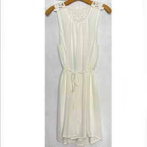 H&M Cream Sleeveless Dress Sz 12